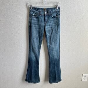 7 For all Mankind Y2K The Rocker Low Rise Bootcut Jeans Women's 25 Flare Denim